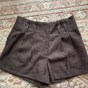 Brown high waisted shorts